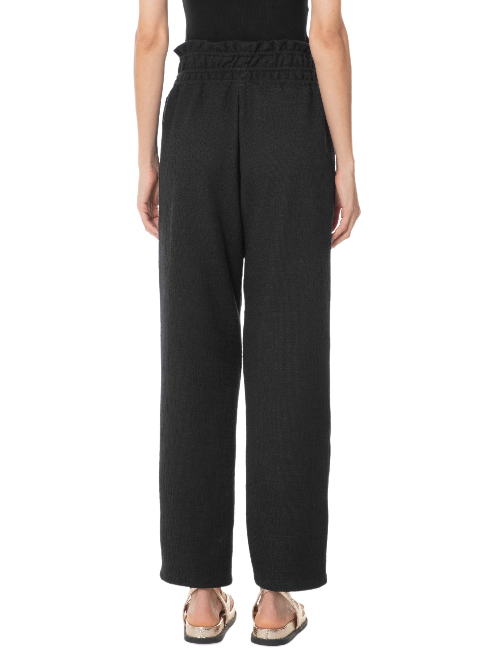 Calça Feminina Com Cós Triplo Preto Market 33