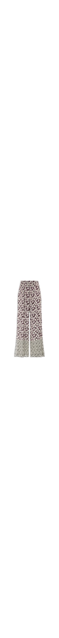 Calça Feminina Com Fenda Estampada - Roxo