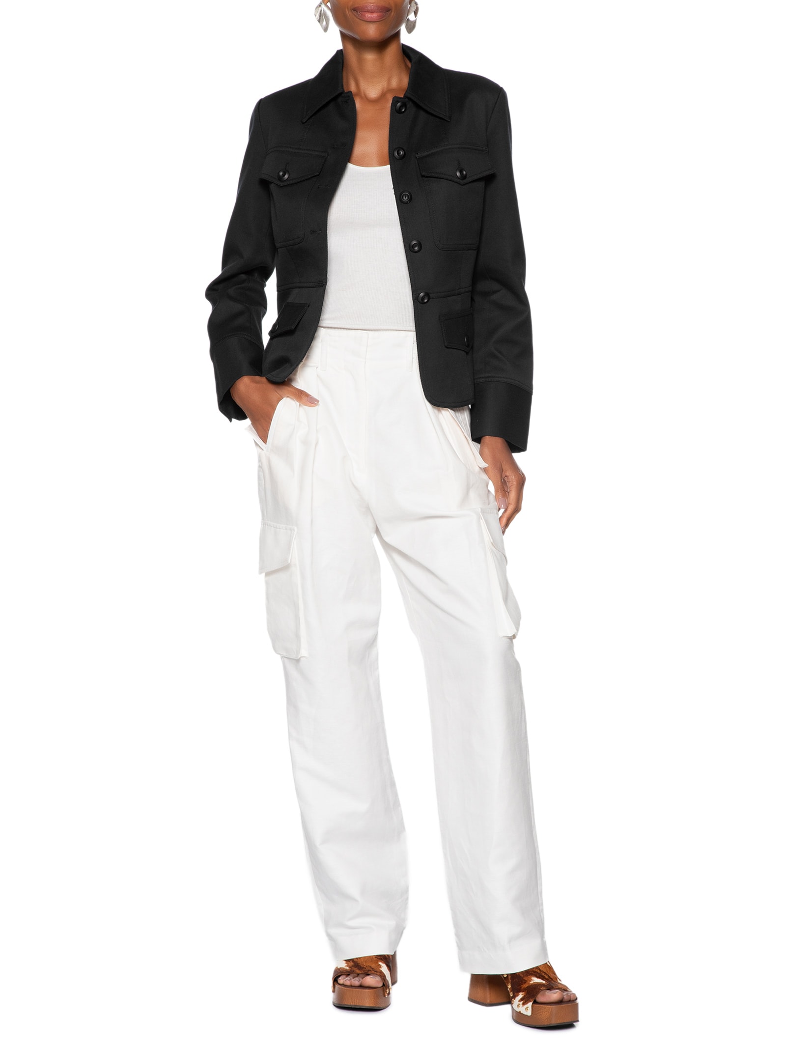 Calça Feminina com linho Branco Animale