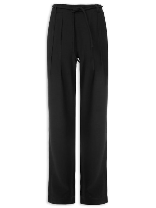 Calça Feminina Com Pregas Alfaiataria – Preto