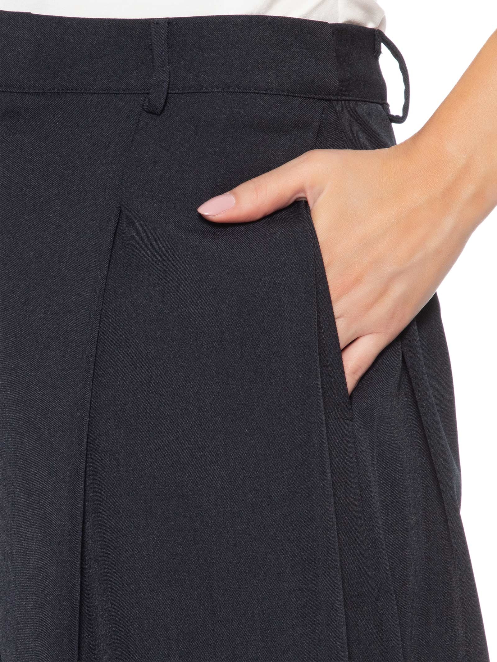 Calça Feminina Com Pregas Azul '2Essential
