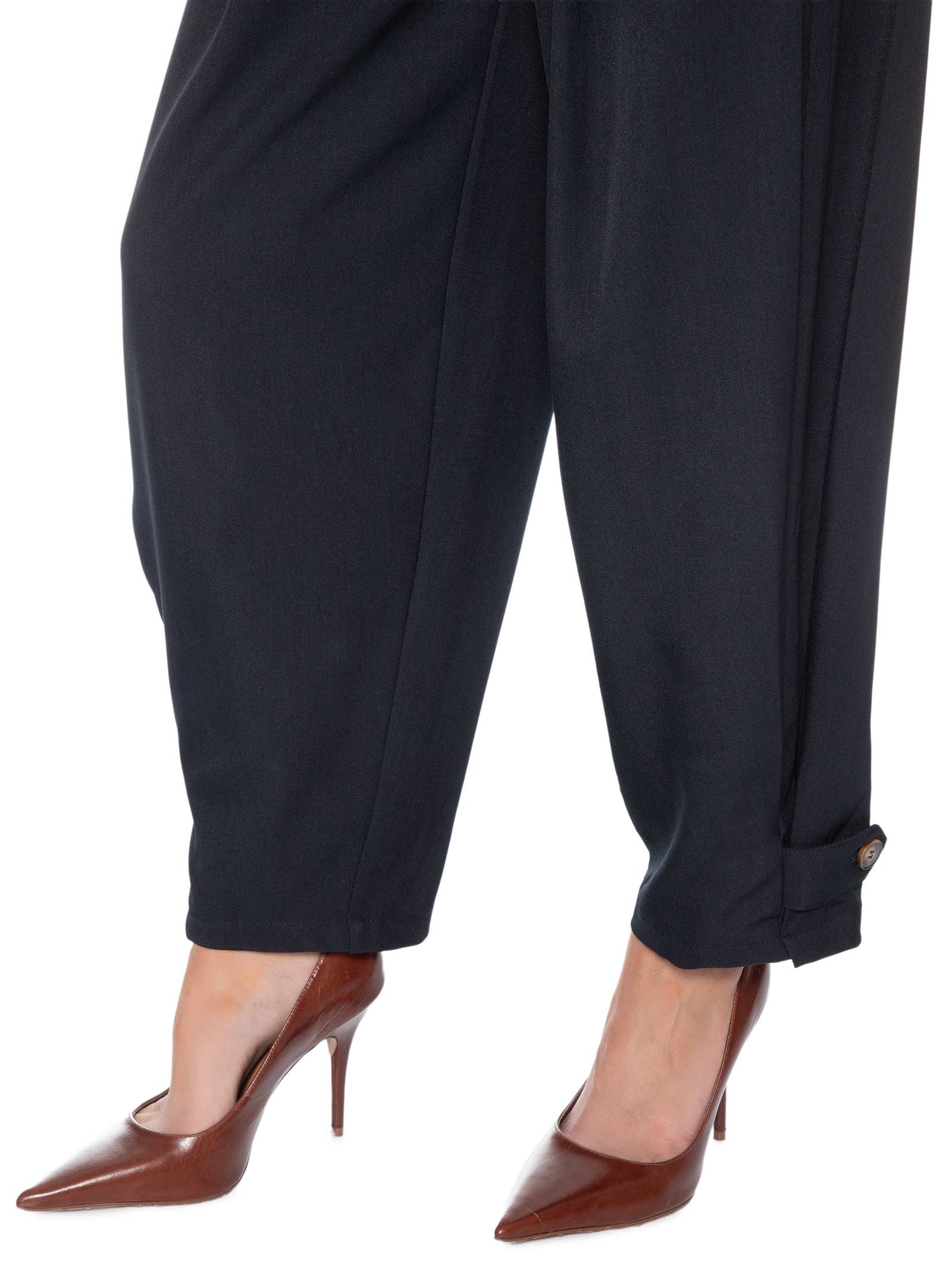 Calça Feminina Com Pregas Azul '2Essential