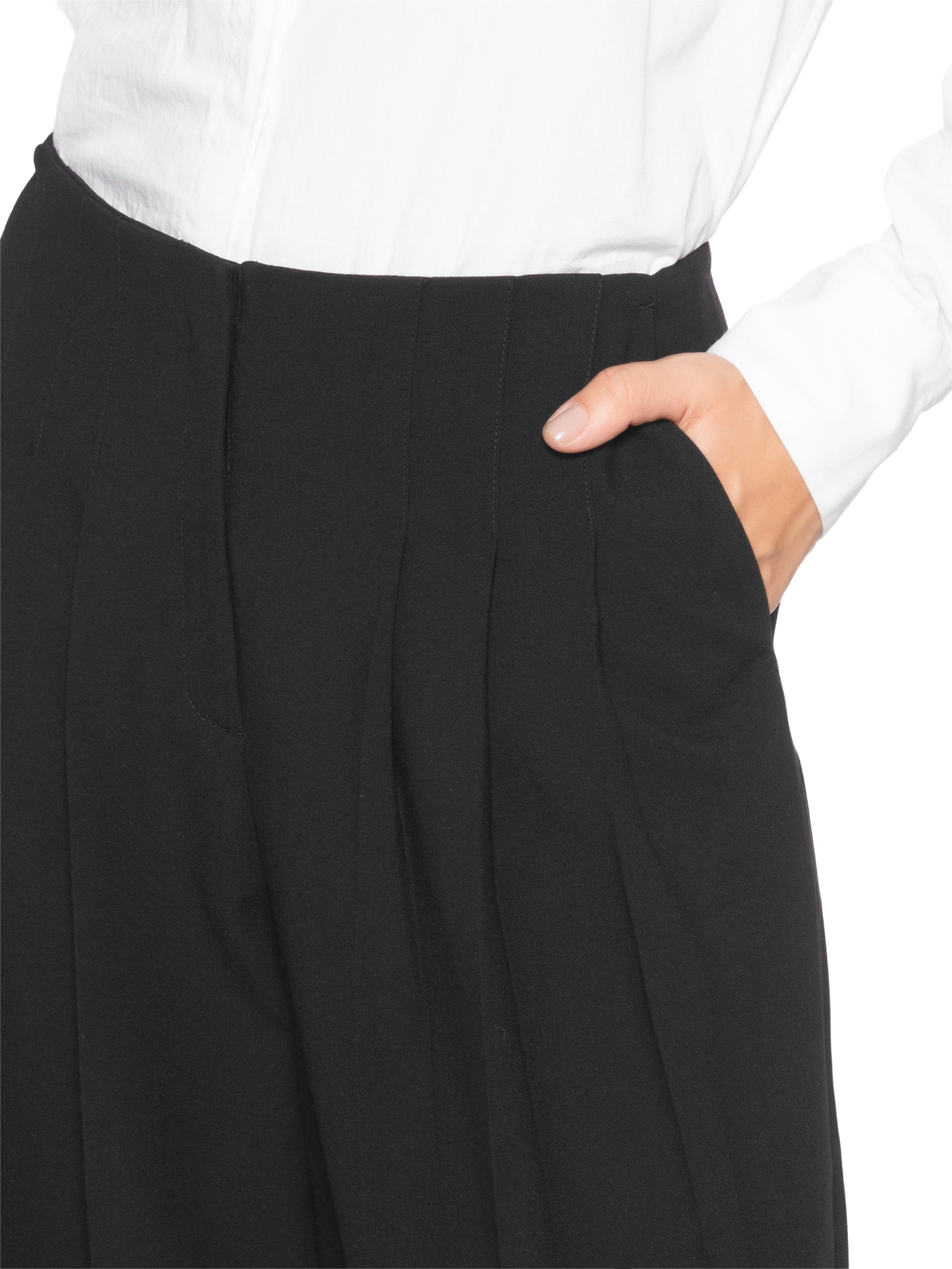 Calça Feminina Com Pregas Na Frente Preto Animale