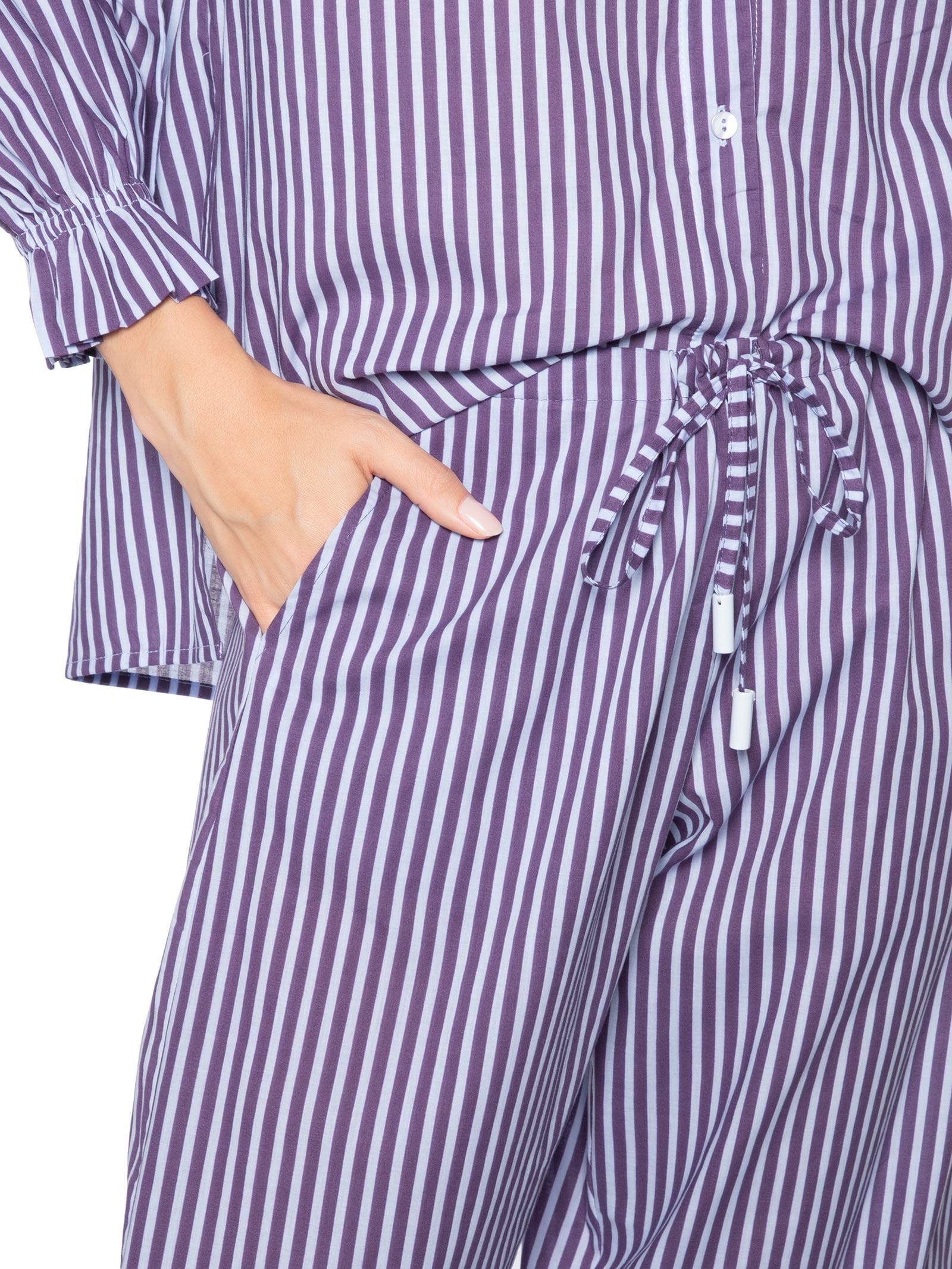 Calça Feminina Comfy Listrada Azul Animale