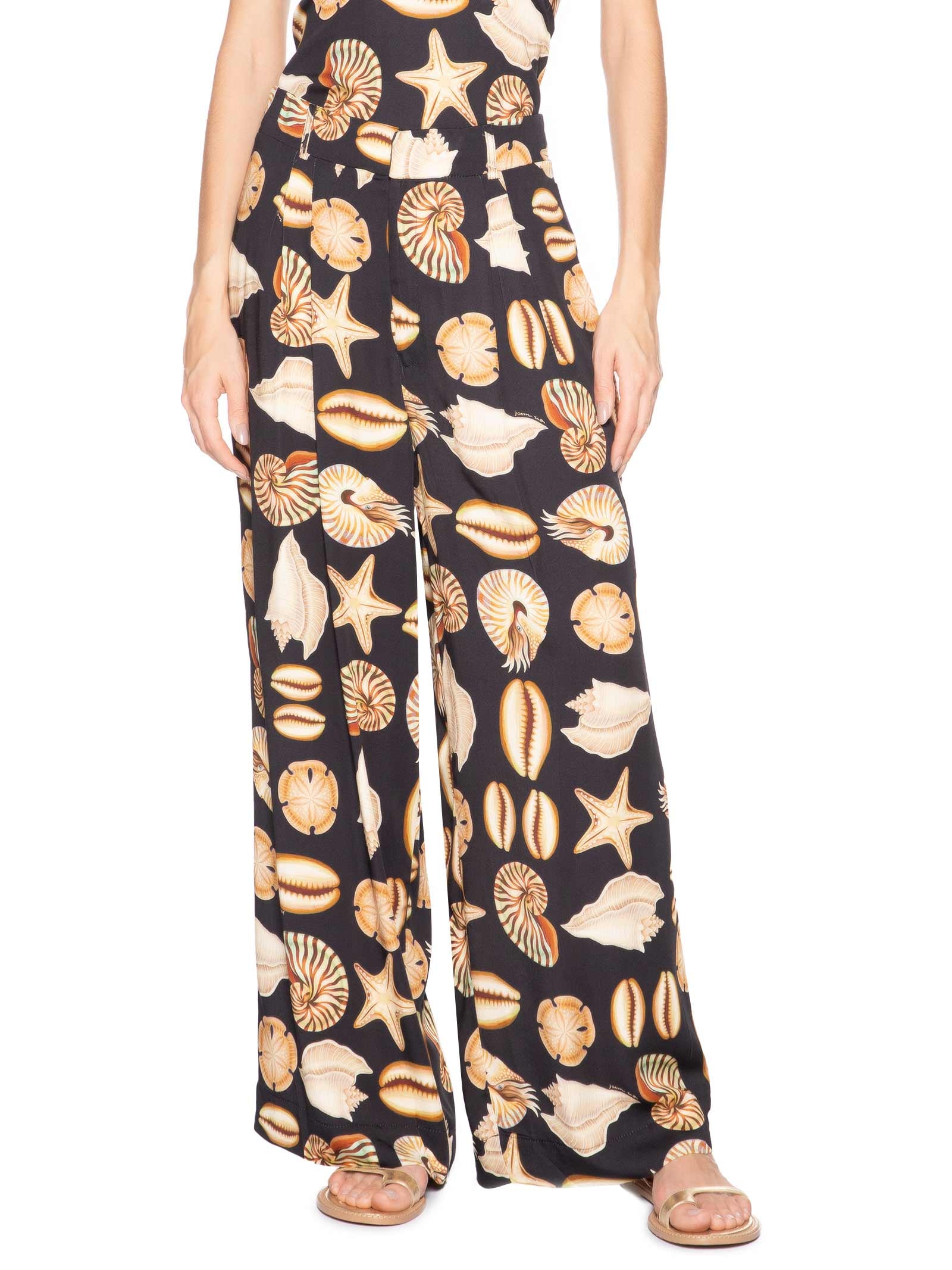 Calça Feminina Conchas Preto Farm