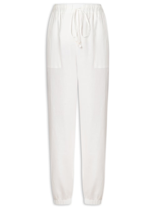 Calça Feminina Cordão Cintura - Branco