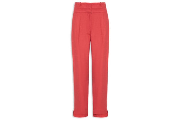 Calça Feminina Cós Duplo - Vermelho
