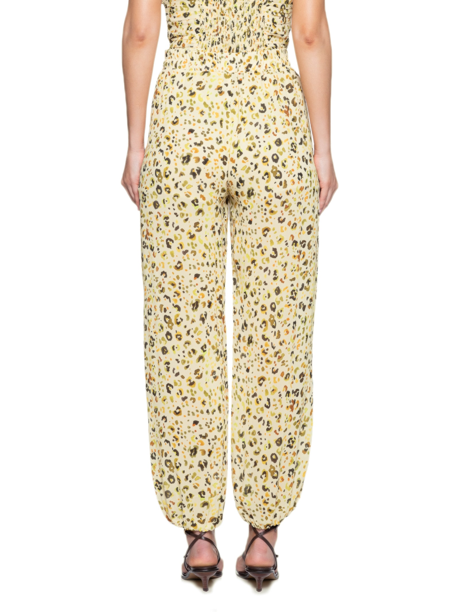 Calça Feminina Cós Elástico Aquarela Biscoito Amarelo Animale