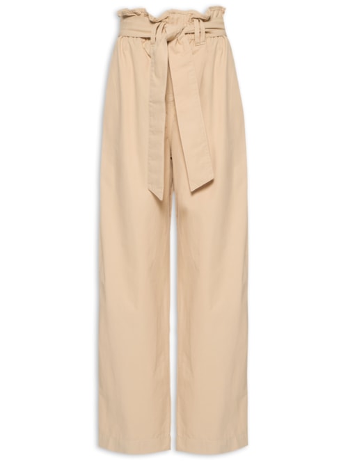 Calça Feminina Cós Faixa Reta – Bege