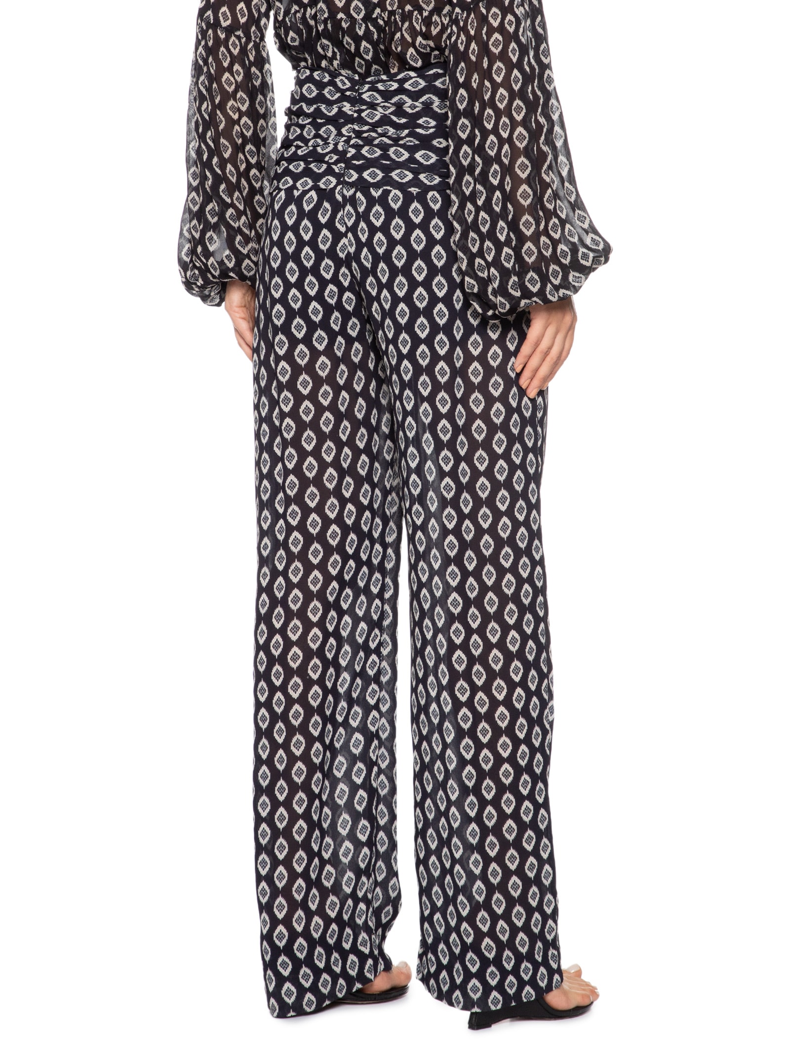 Calça Feminina Cós Franzido Pin Preto Animale