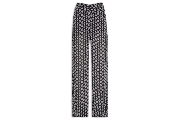 Calça Feminina Cós Franzido Pin - Preto