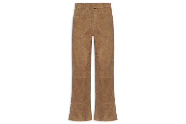 Calça Feminina Couro Chamois - Marrom