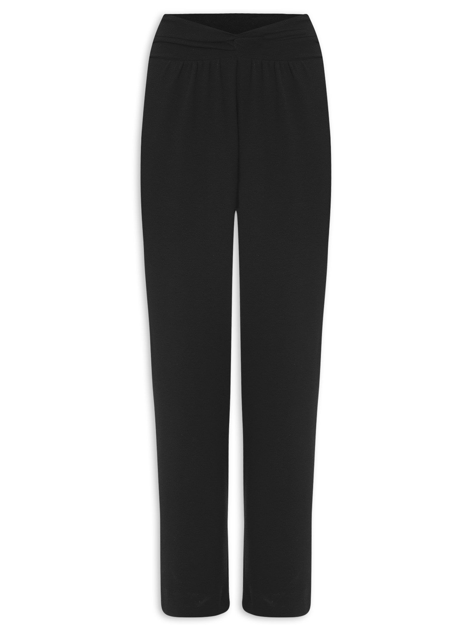 Calça Feminina Crepe Cós Torcido Preto Animale