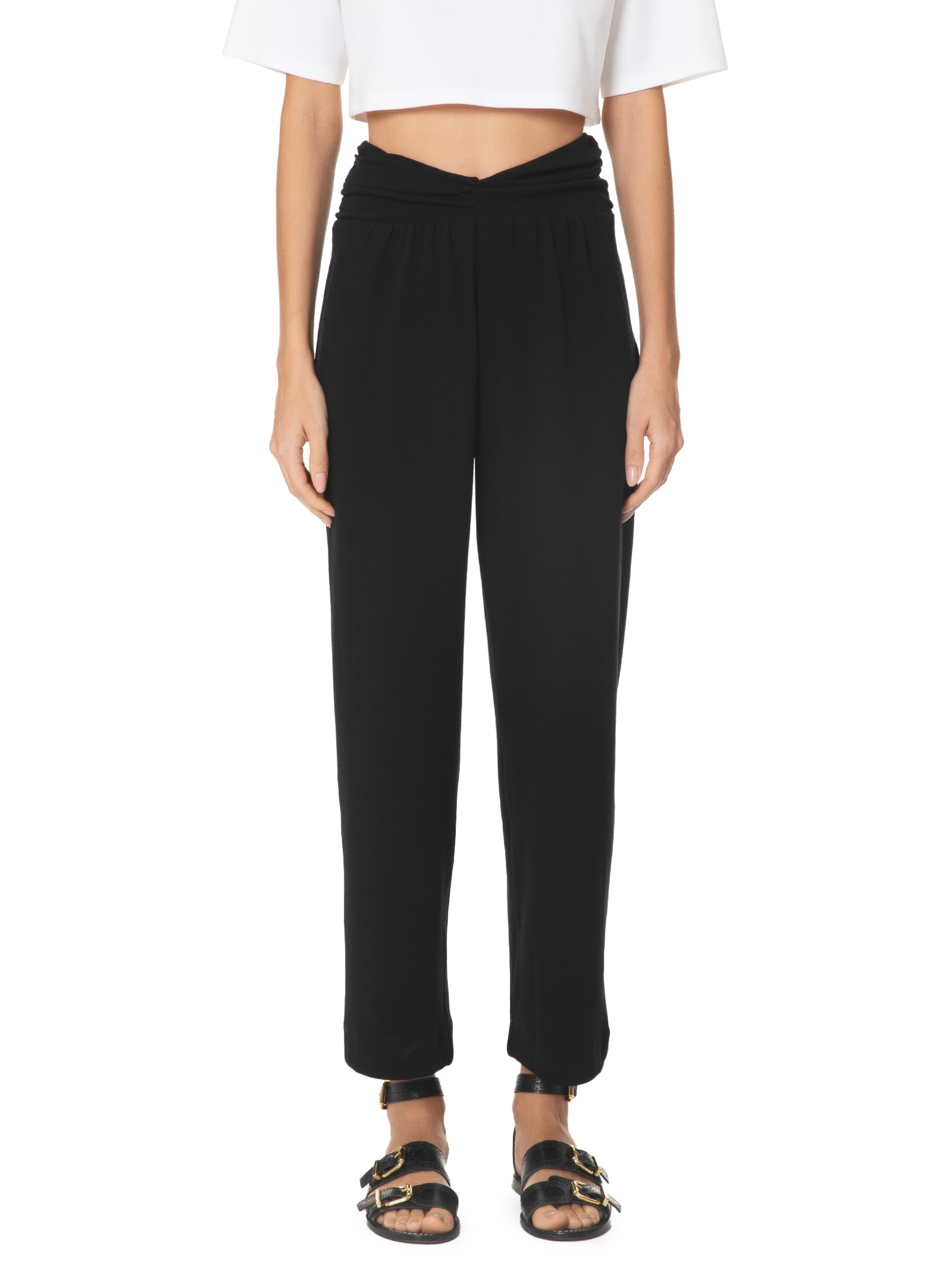 Calça Feminina Crepe Cós Torcido Preto Animale