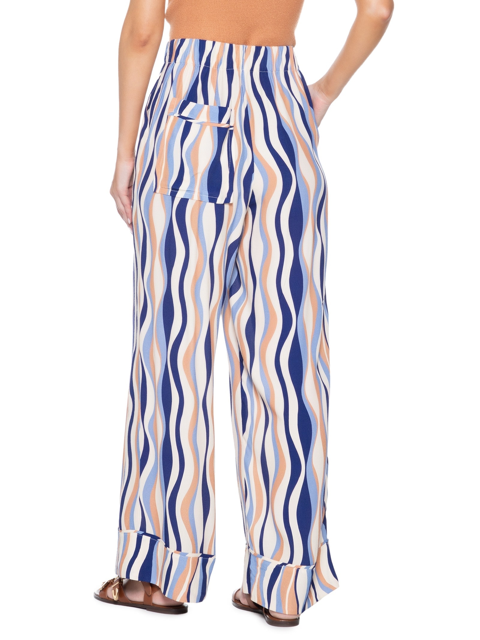 Calça Feminina Crepe Estampa Carioca Azul Dress To