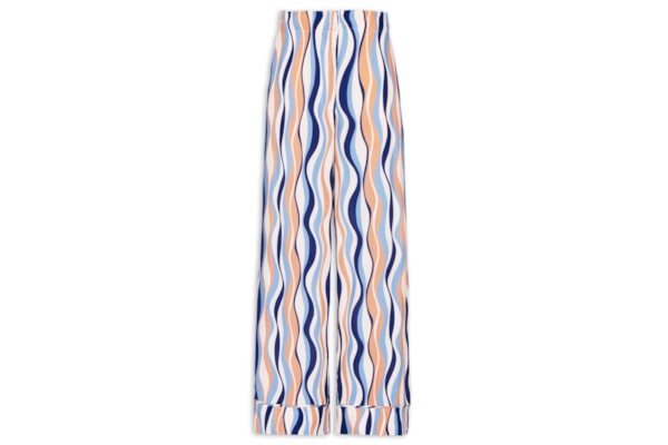 Calça Feminina Crepe Estampa Carioca - Azul