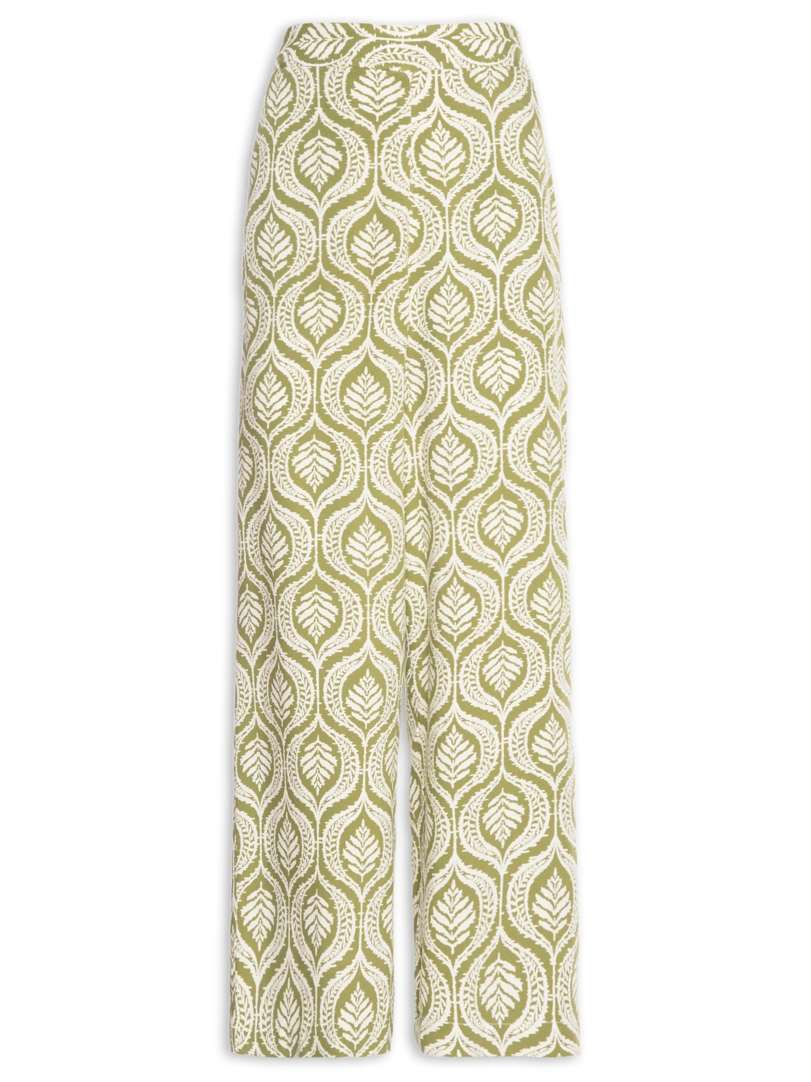 Calça Feminina Crepe Estampa Jardim Verde Dress To