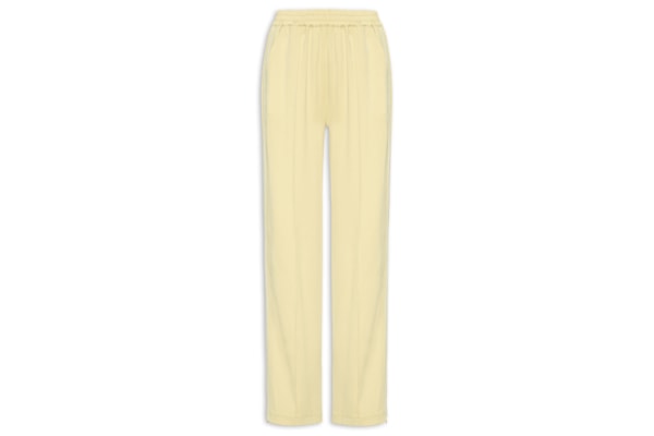 Calça Feminina Crepe Listra Lateral - Amarelo