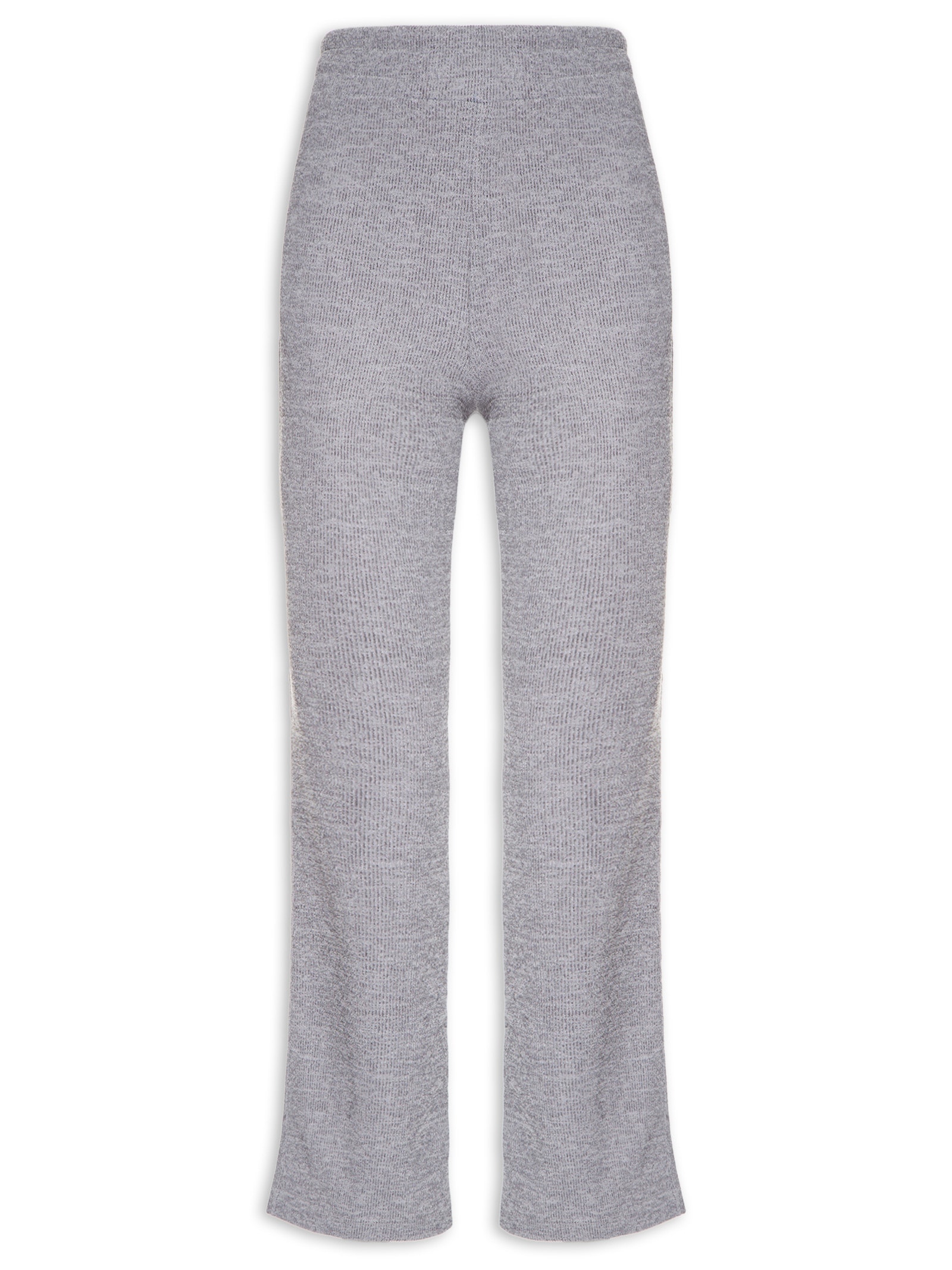 Calça Feminina Cropped Flare Tricot Cinza Basiq