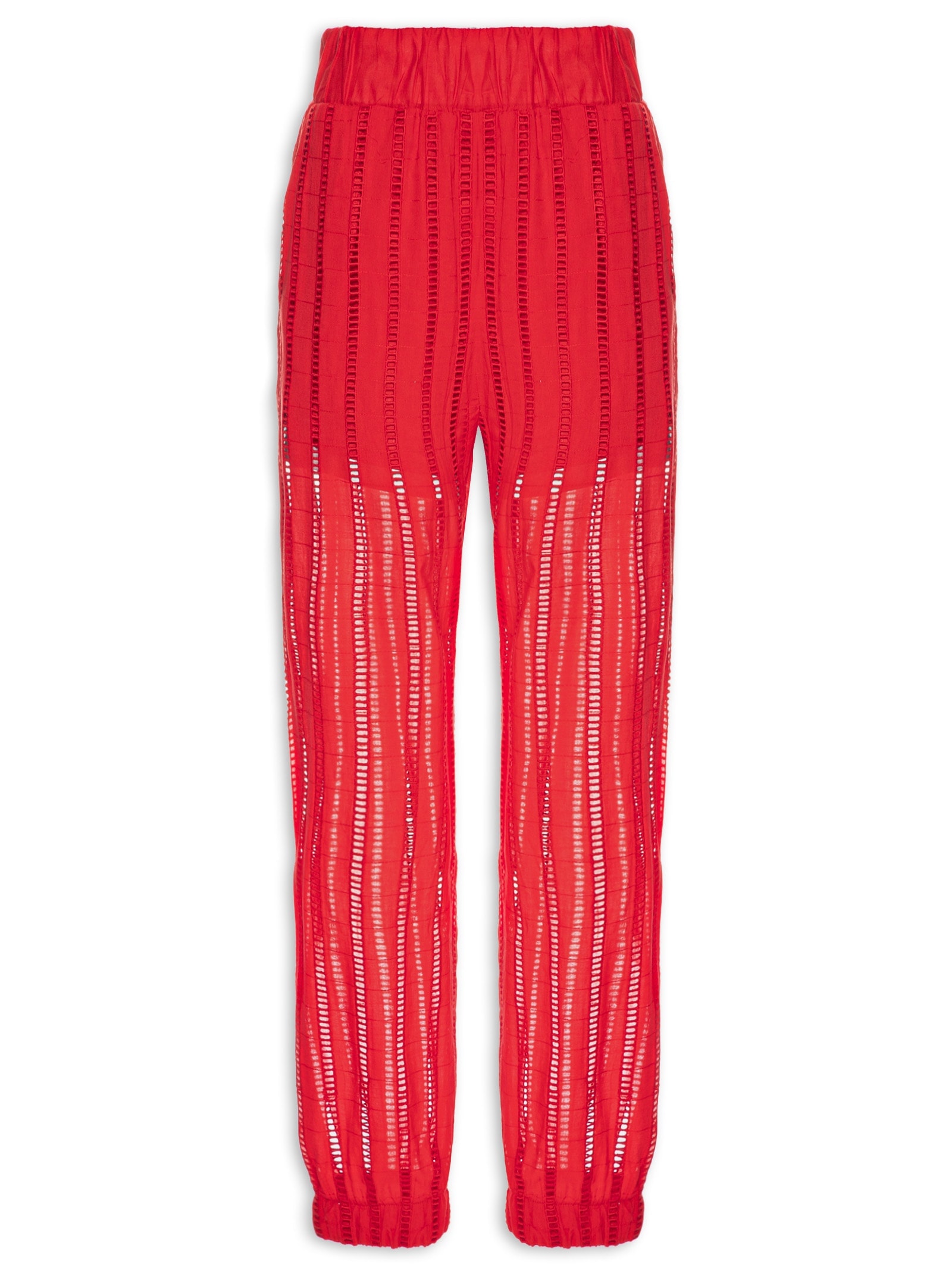 Calça Feminina Cropped Vermelho Hering