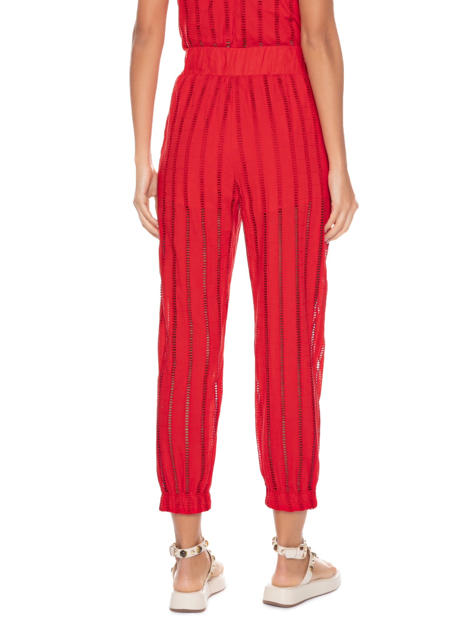 Calça Feminina Cropped Vermelho Hering