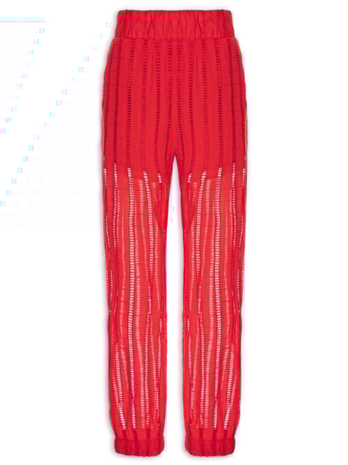 Calça Feminina Cropped – Vermelho