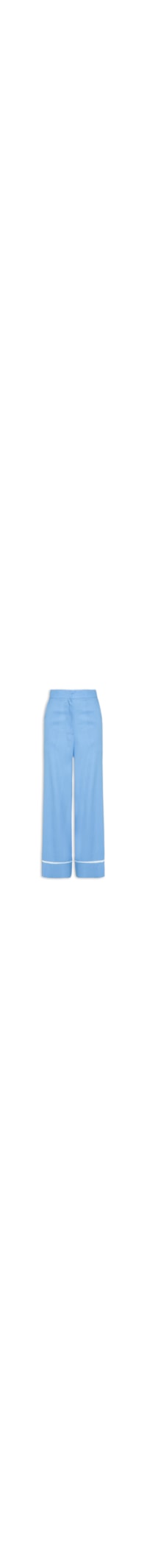 Calça Feminina Cropped Viés Contrastante - Azul