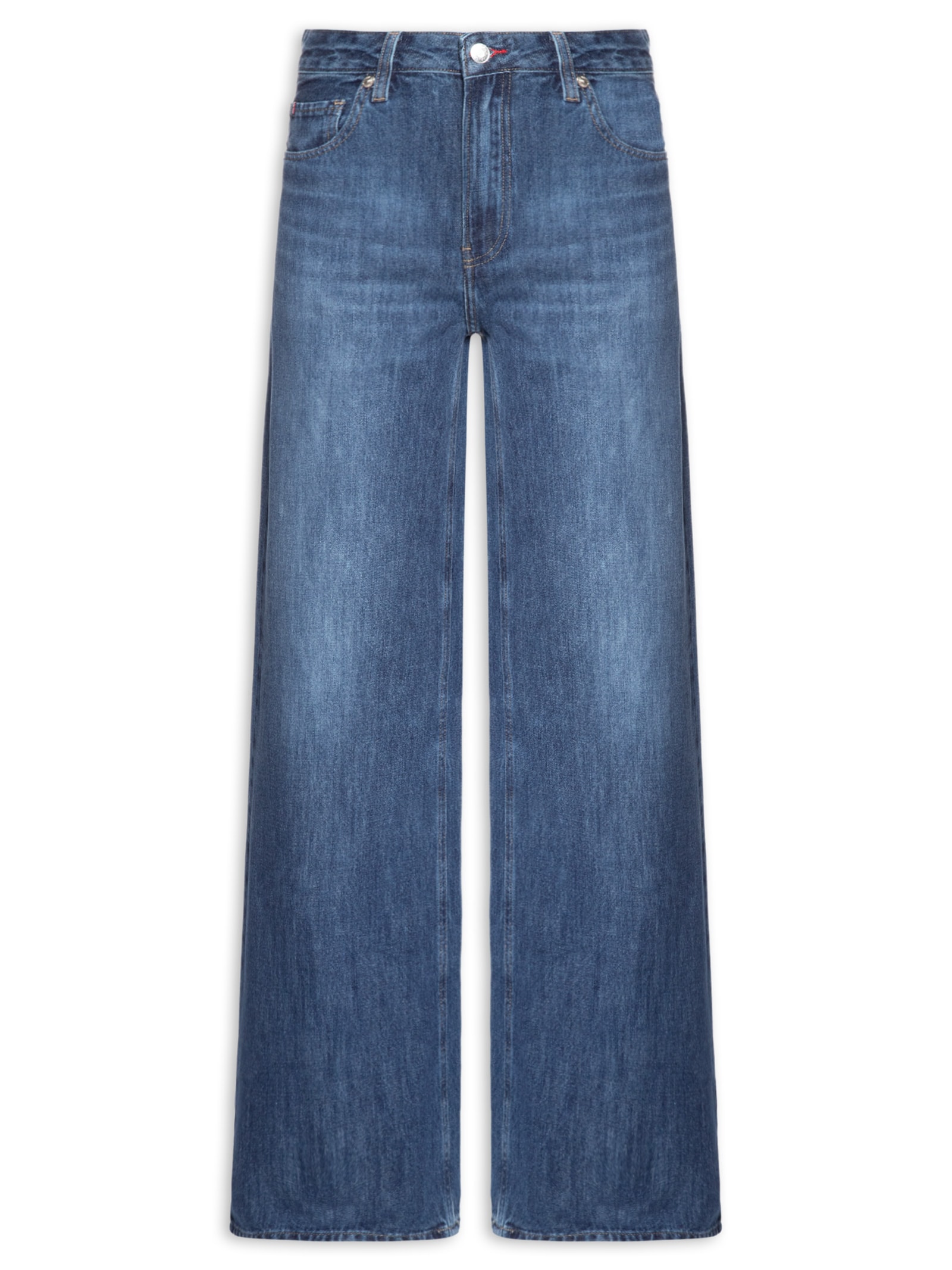 Calça Feminina Dark Wide Leg Azul Tommy Hilfiger