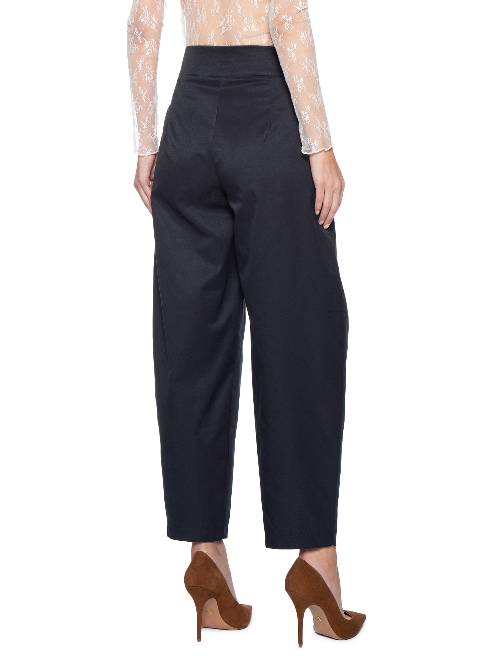 Calça Feminina De Alfaiataria Balloon Azul Market 33
