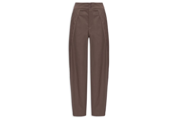 Calça Feminina De Alfaiataria Balloon - Marrom