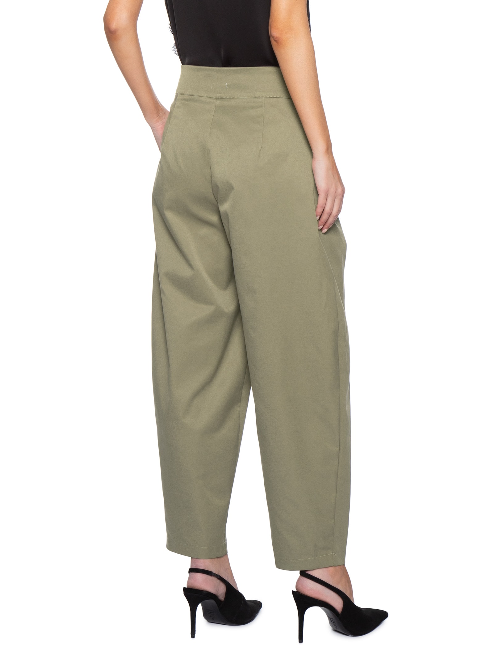 Calça Feminina De Alfaiataria Balloon Verde Market 33