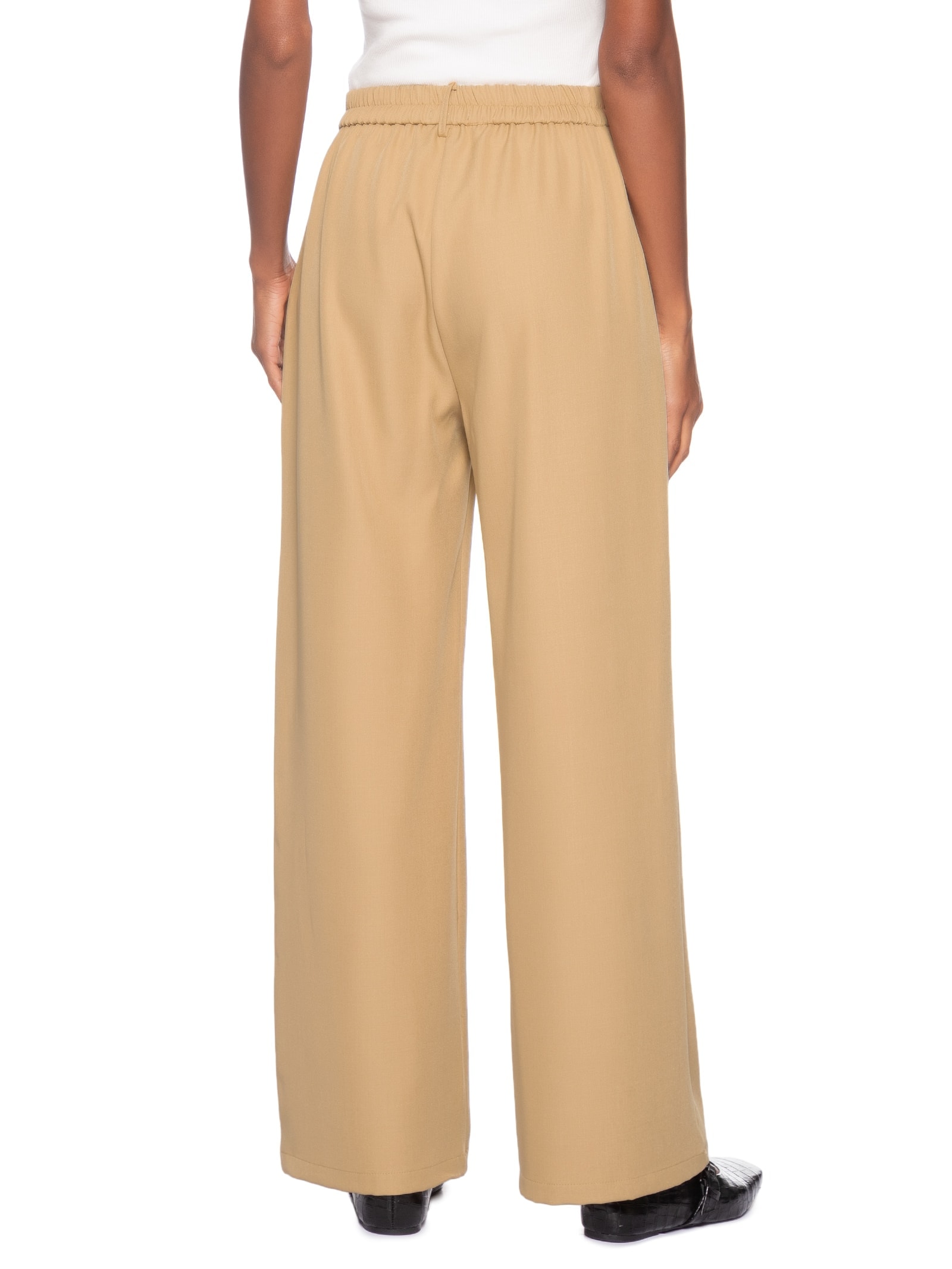 Calça Feminina  de Alfaiataria Bege Basiq
