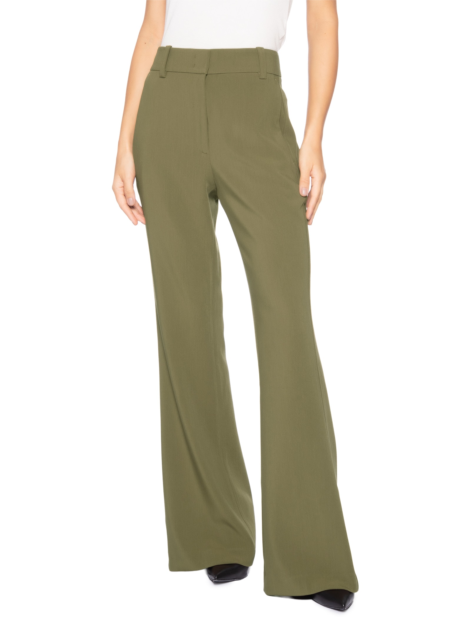 Calça Feminina De Alfaiataria Bootcut Verde Animale