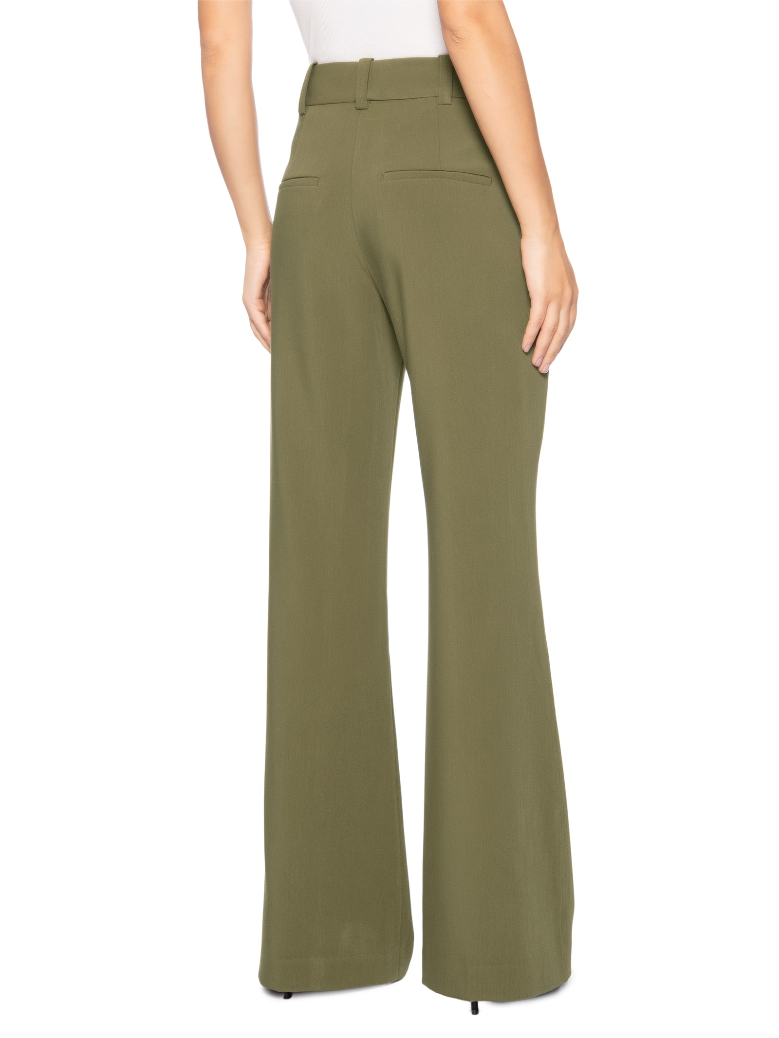 Calça Feminina De Alfaiataria Bootcut Verde Animale