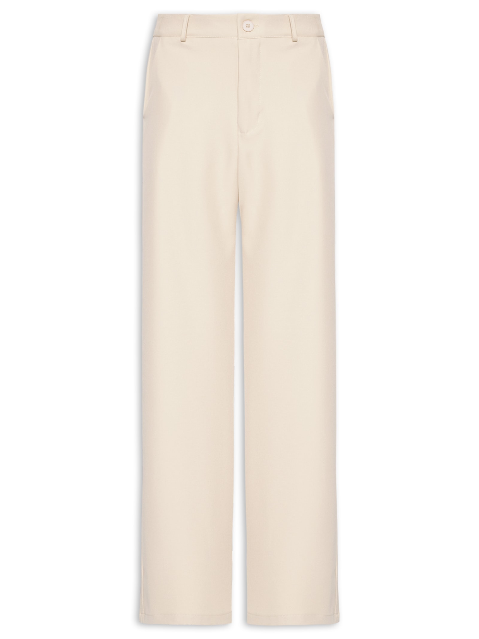 Calça Feminina  de Alfaiataria – Bege Basiq