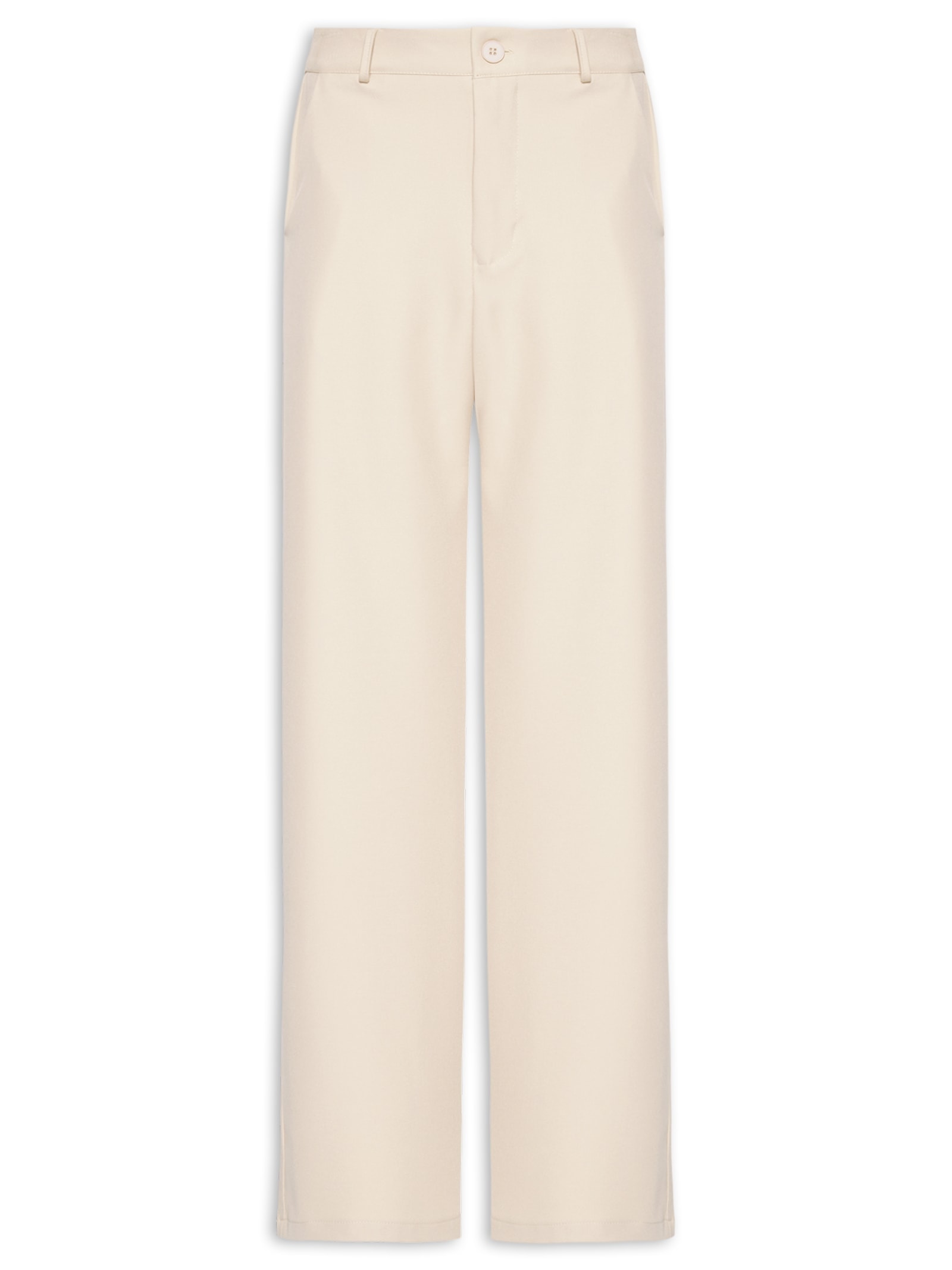Calça Feminina  de Alfaiataria – Bege Basiq