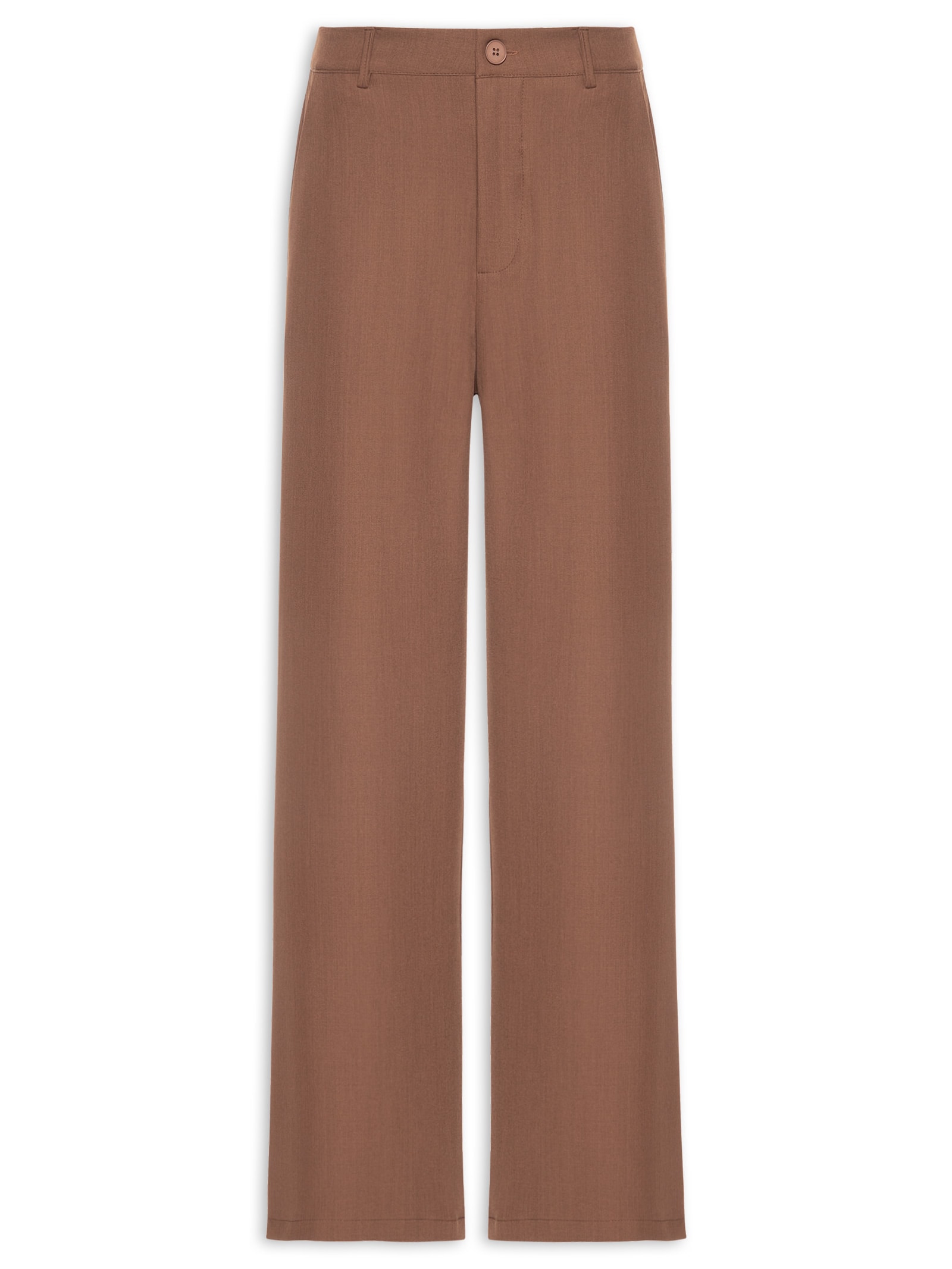 Calça Feminina  de Alfaiataria – Marrom Basiq