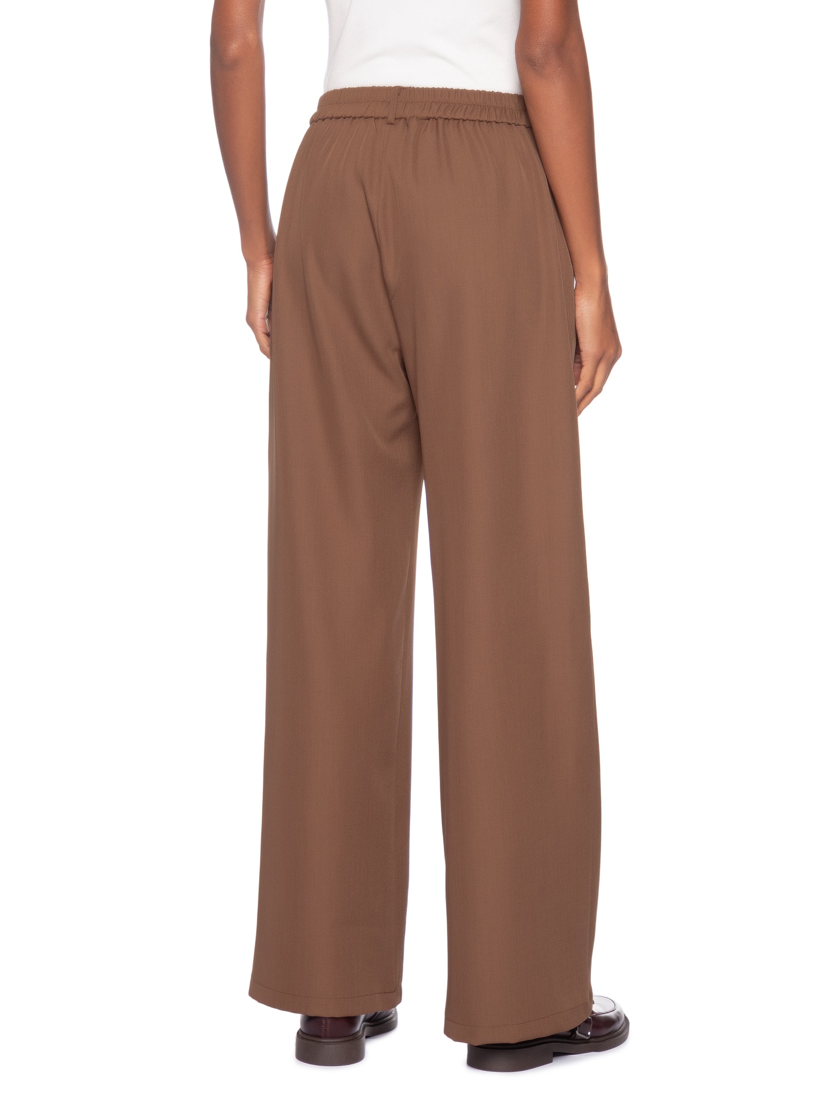 Calça Feminina  de Alfaiataria – Marrom Basiq