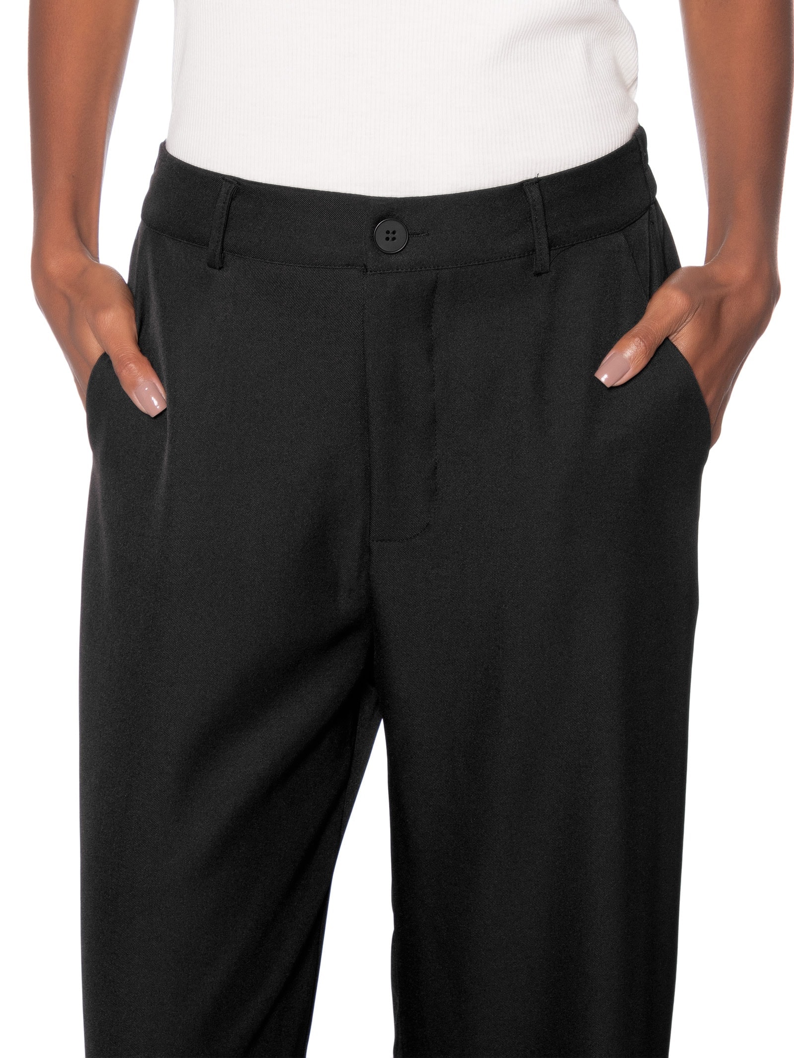 Calça Feminina de Alfaiataria – Preto Basiq