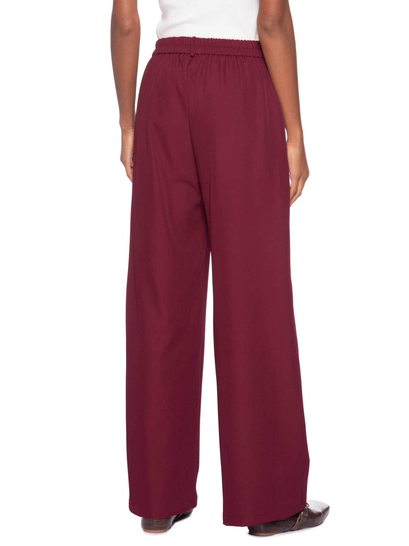 Calça Feminina  de Alfaiataria – Vermelho Basiq