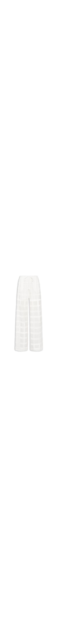 Calça Feminina De Algodão Bordado - Off-White