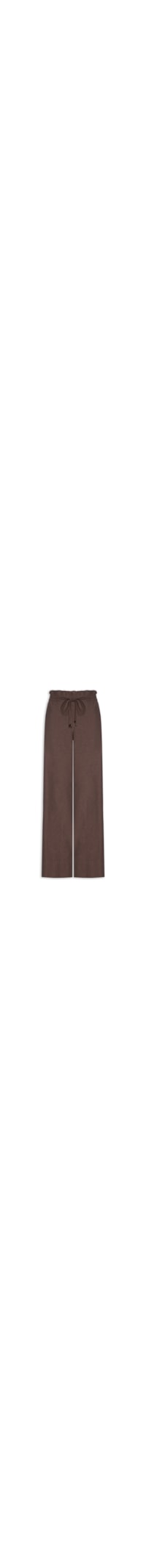 Calça Feminina De Algodão Pantalona - Marrom