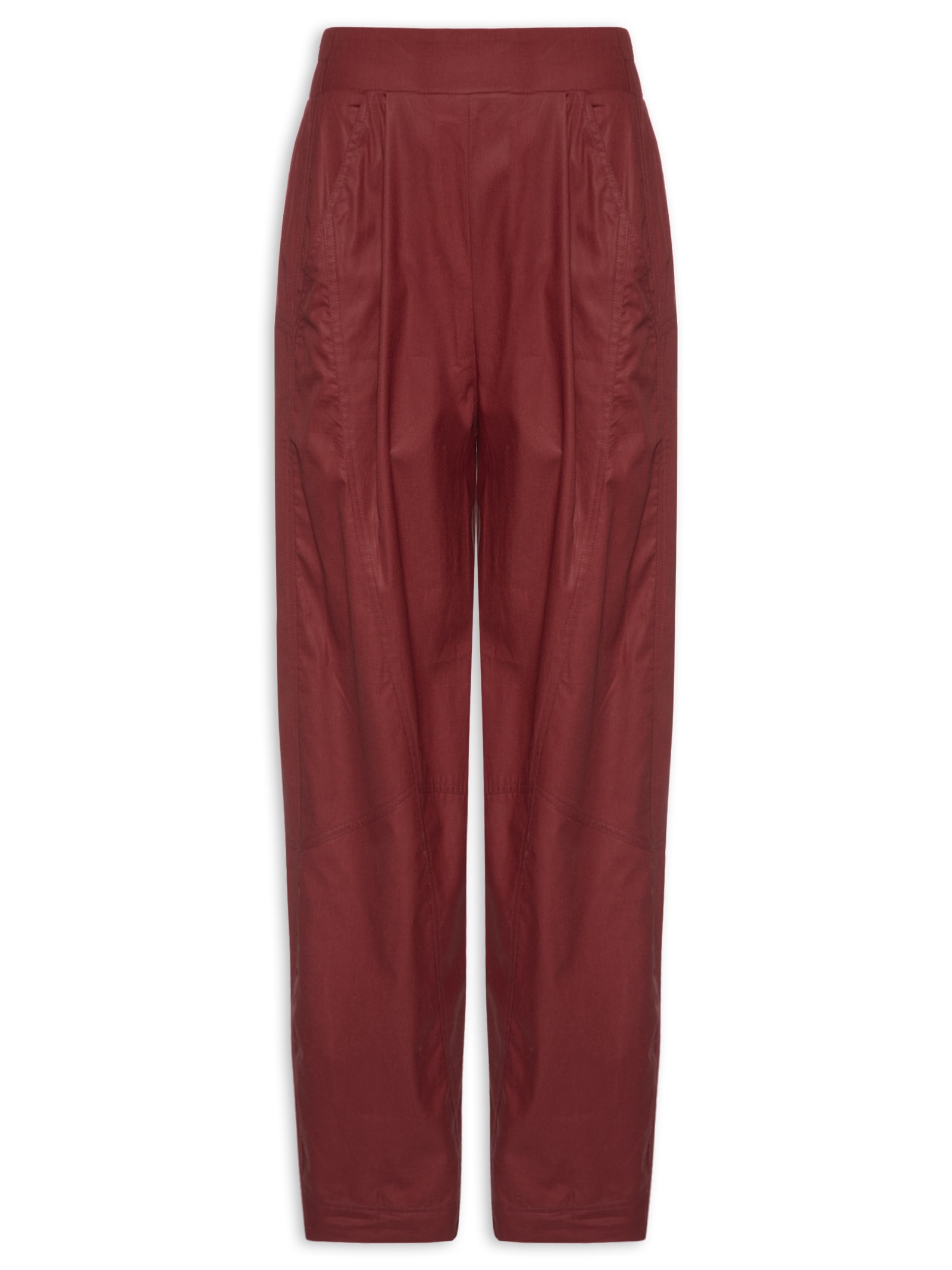 Calça Feminina De Algodão Recortes Vermelho Animale