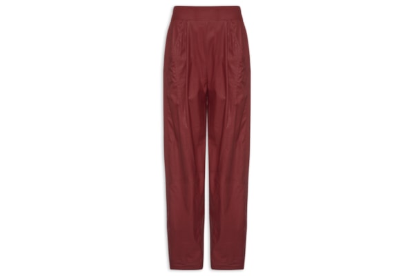 Calça Feminina De Algodão Recortes - Vermelho