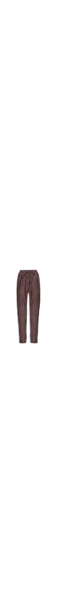 Calça Feminina De Couro Sport - Marrom