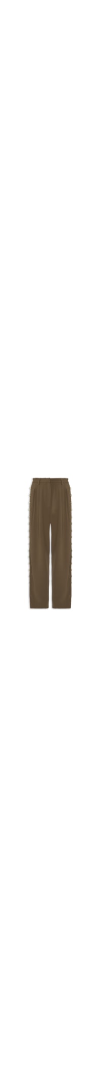 Calça Feminina de Crepe com Rebite – Marrom