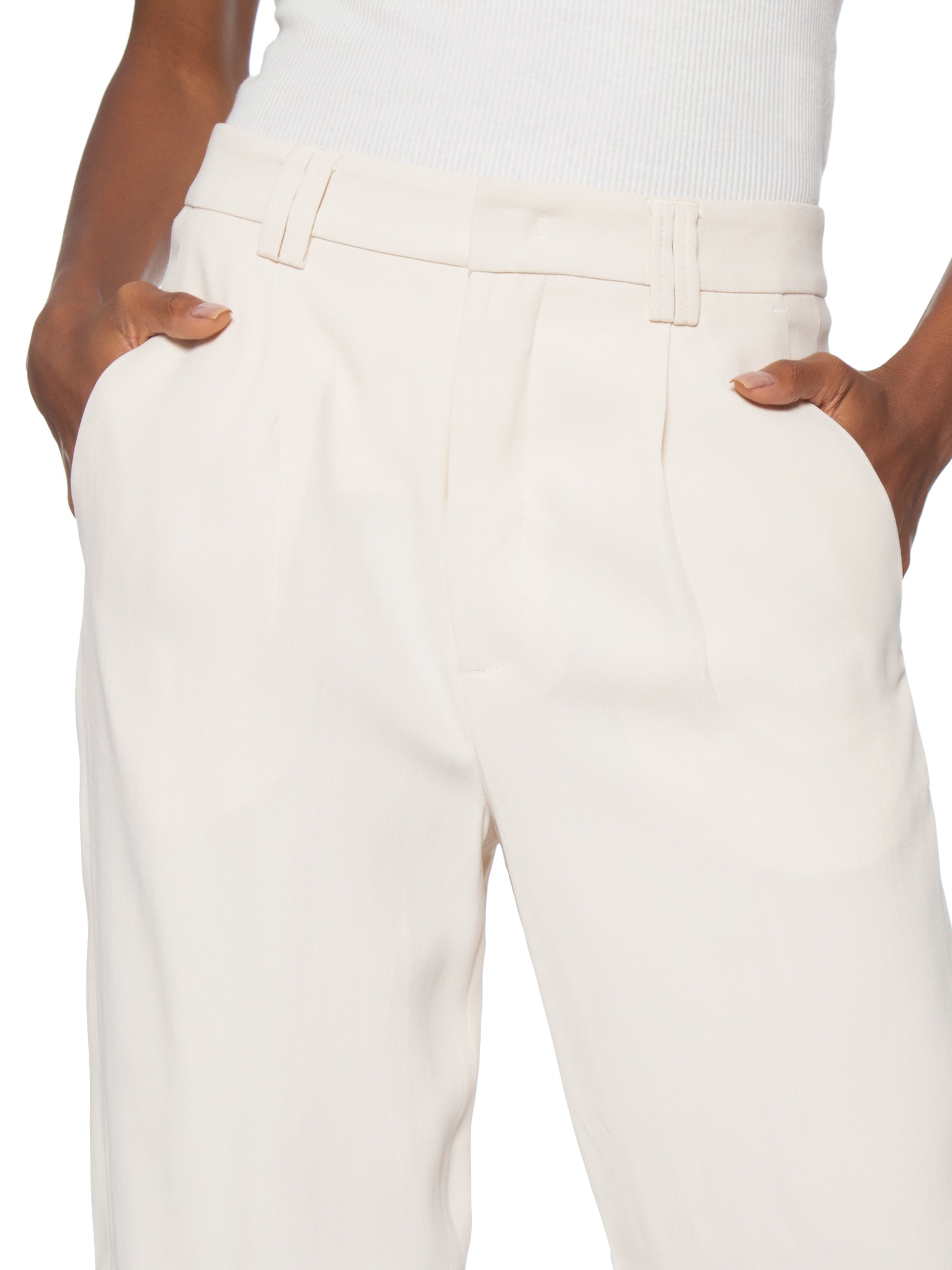 Calça Feminina de Crepe Whitecap Off White Animale