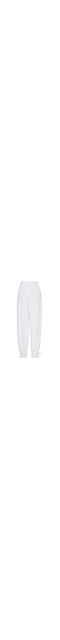 Calça Feminina De Laise Reta Com Ajuste Na Barra - Off White