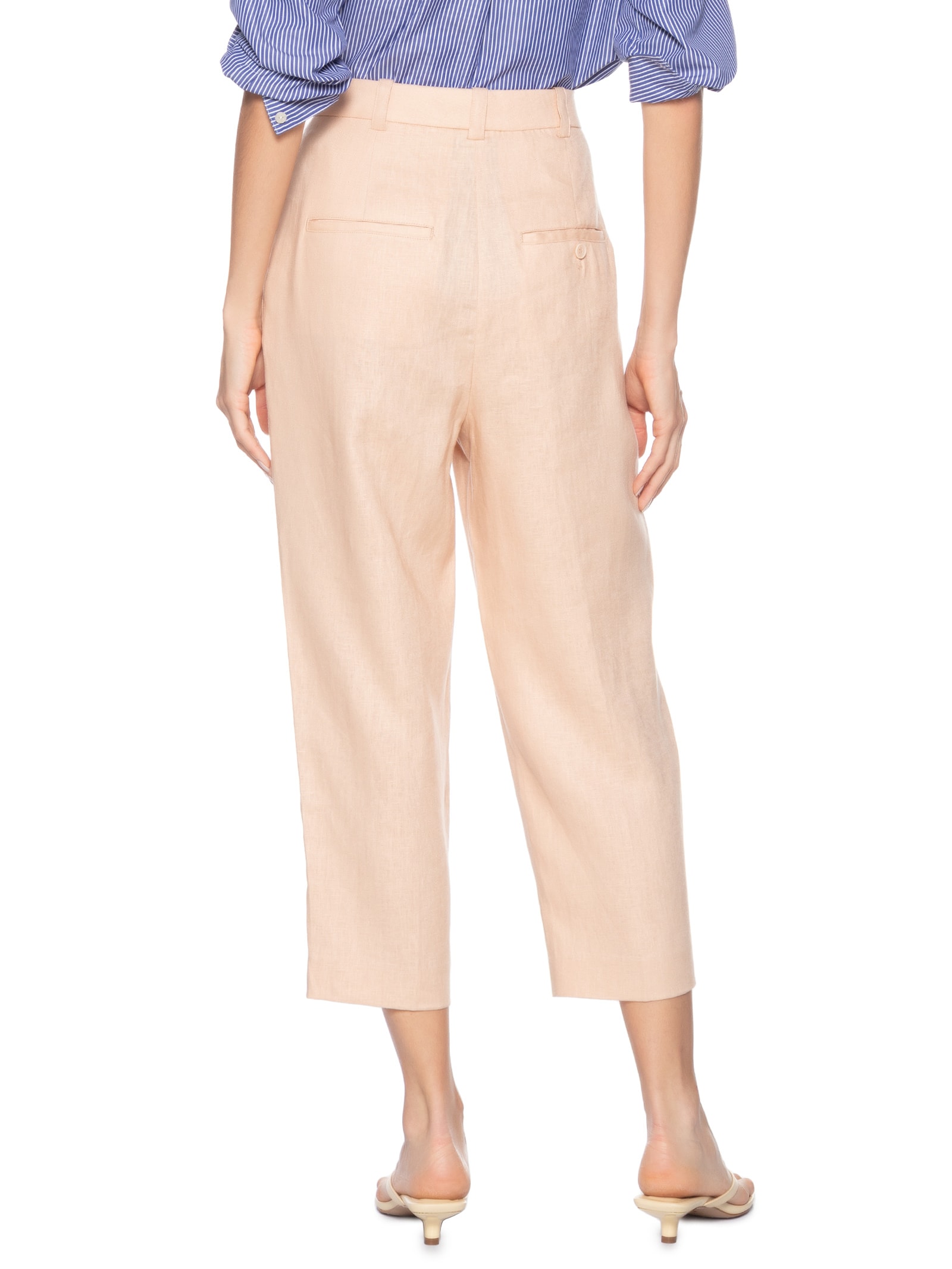 Calça Feminina De Linho Bege Animale