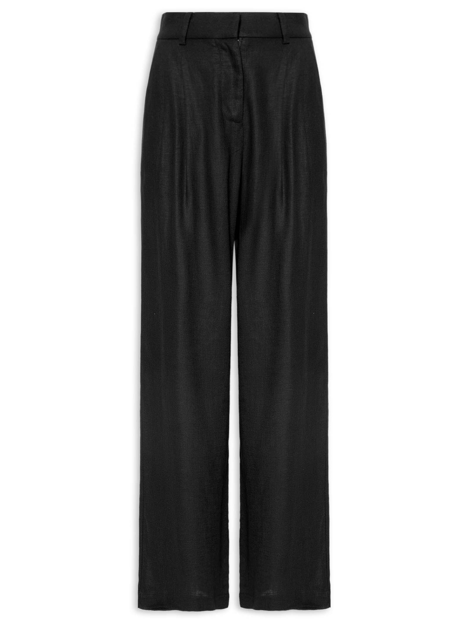 Calça Feminina de Linho Millie Preto Animale Jeans